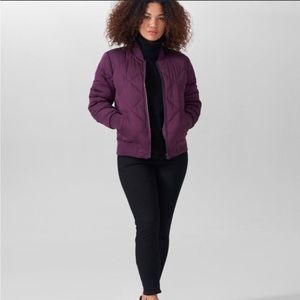 🍇Universal Standard Puffer Bomber Jacket Purple - Size 22-24